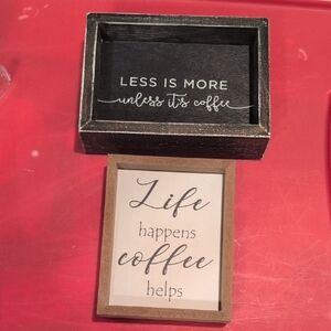 Set of coffee signs
